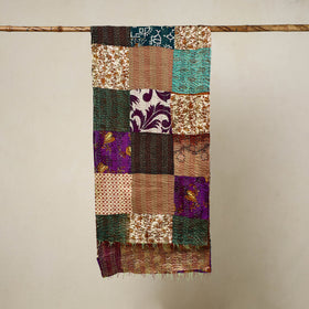 Multicolor - reversible patchwork silk bengal kantha stitch