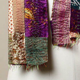 Multicolor - reversible patchwork silk bengal kantha stitch