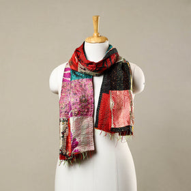 Multicolor - reversible patchwork silk bengal kantha stitch