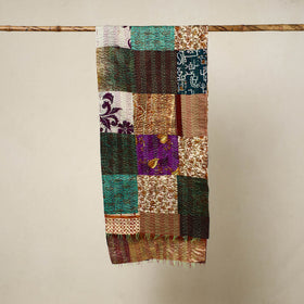 Multicolor - reversible patchwork silk bengal kantha stitch