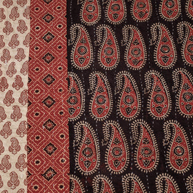  Reversible Ajrakh Printed Patch With Tagai Cotton Gudri / AC Quilt 