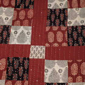  Reversible Ajrakh Printed Patch With Tagai Cotton Gudri / AC Quilt 