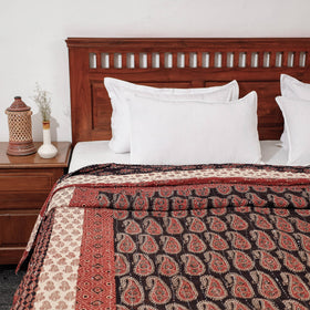  Reversible Ajrakh Printed Patch With Tagai Cotton Gudri / AC Quilt 