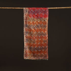 Reversible silk bengal hand kantha stitch stole 125