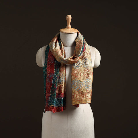 Multicolor - reversible silk bengal hand kantha stitch