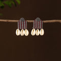 Multicolor - roshni fabart shell work earrings - handcrafted