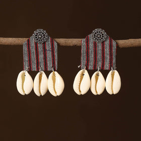 Multicolor - roshni fabart shell work earrings - handcrafted