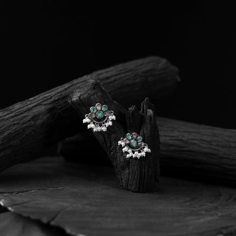 Multicolor - saanjh bela bloom oxidised earrings