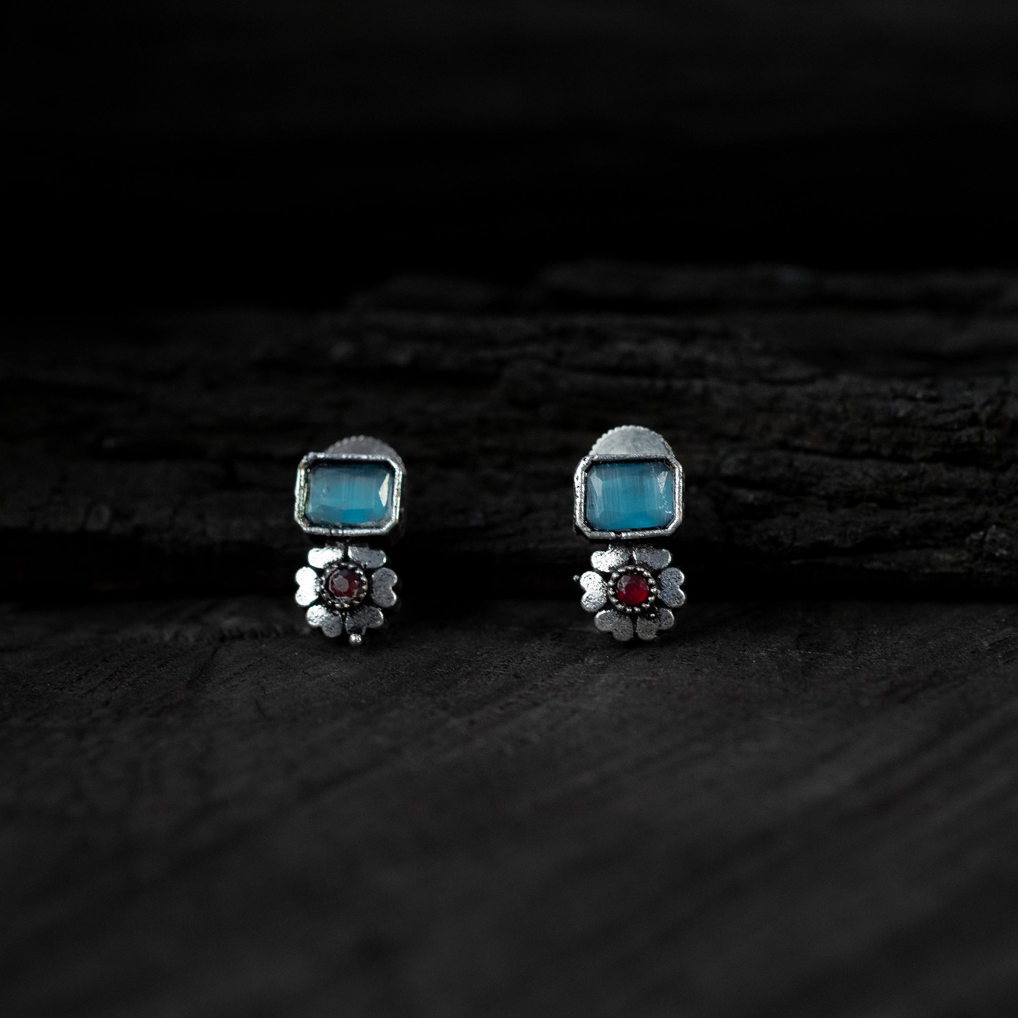 Multicolor - saanjh bela blossom oxidised necklace set