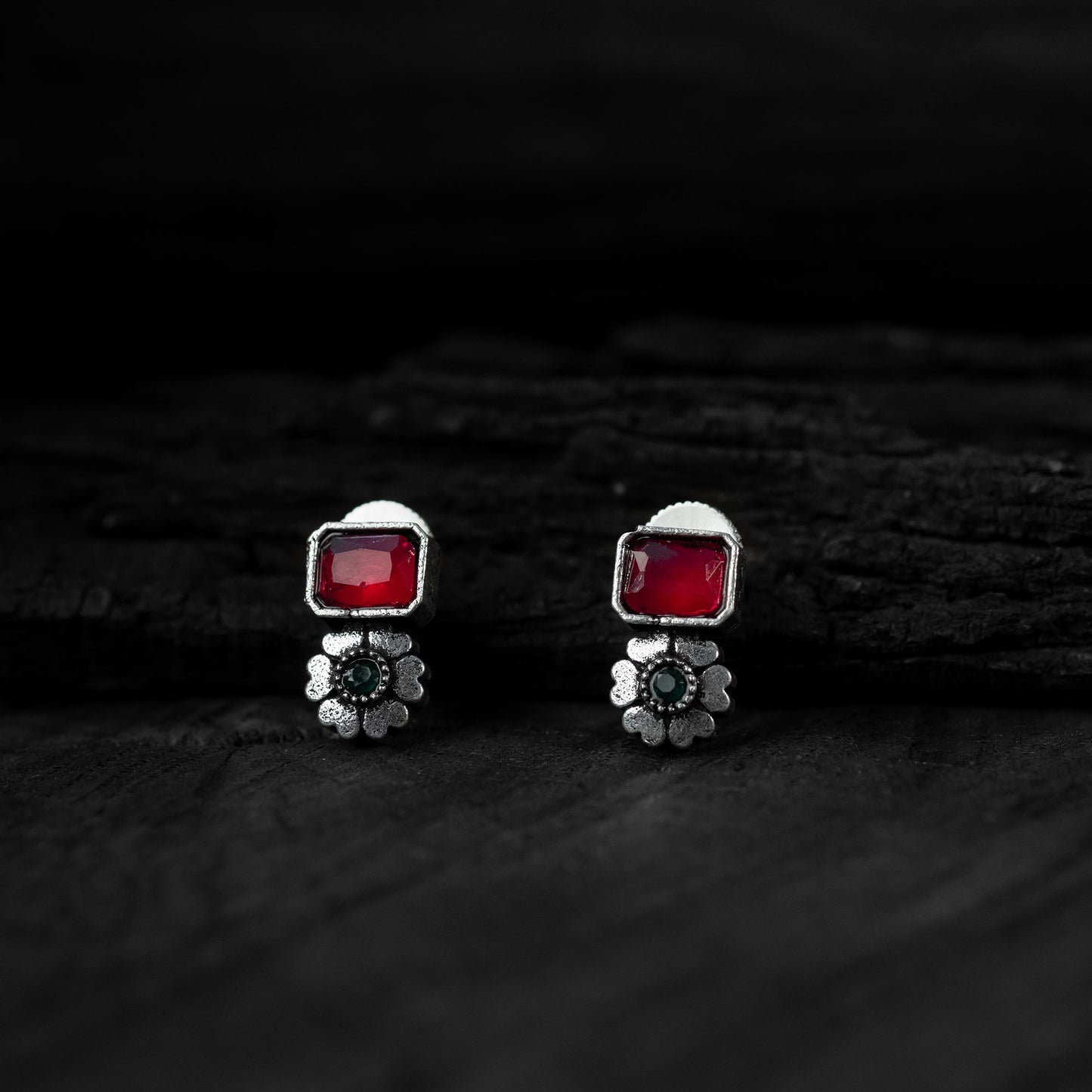 Multicolor - saanjh bela blossom oxidised necklace set