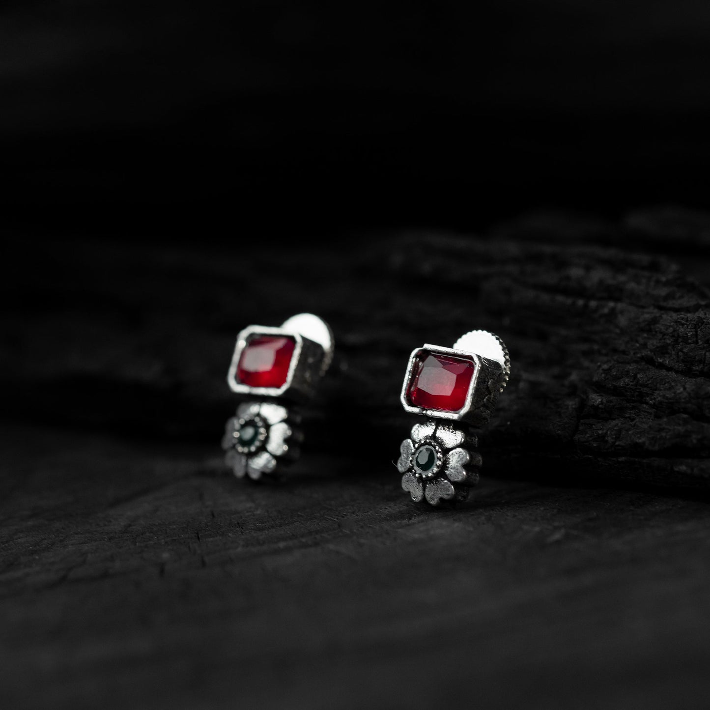 Multicolor - saanjh bela blossom oxidised necklace set