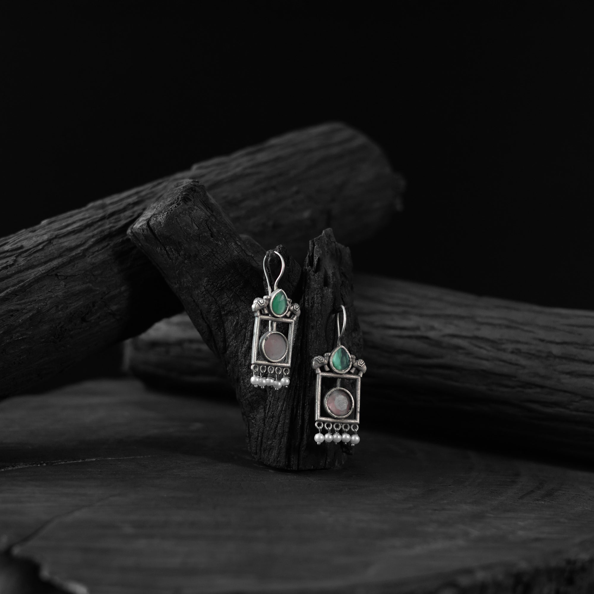 Multicolor - saanjh bela camel oxidised earrings