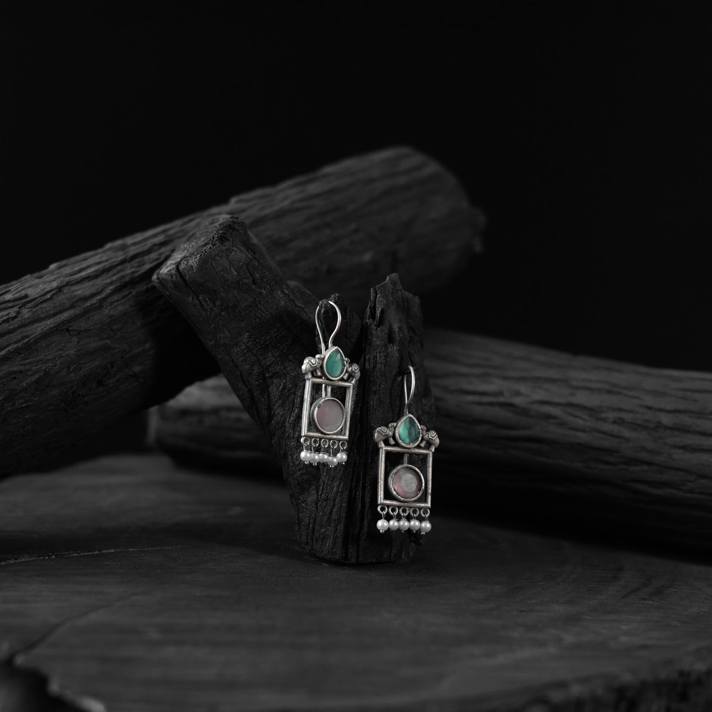 Multicolor - saanjh bela camel oxidised earrings