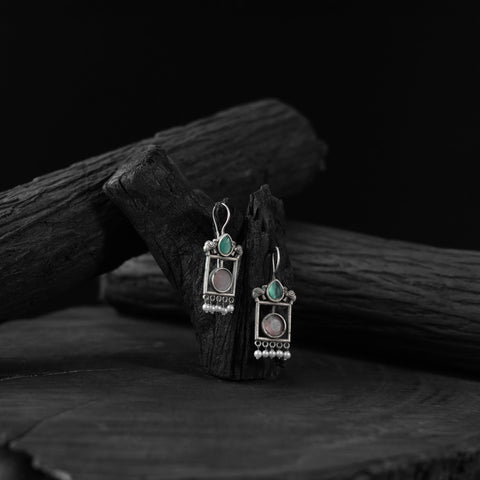 Multicolor - saanjh bela camel oxidised earrings