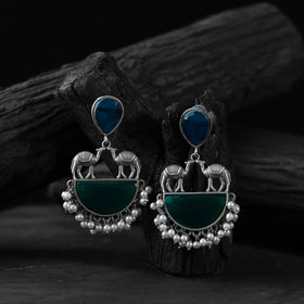 Multicolor - saanjh bela camel oxidised earrings