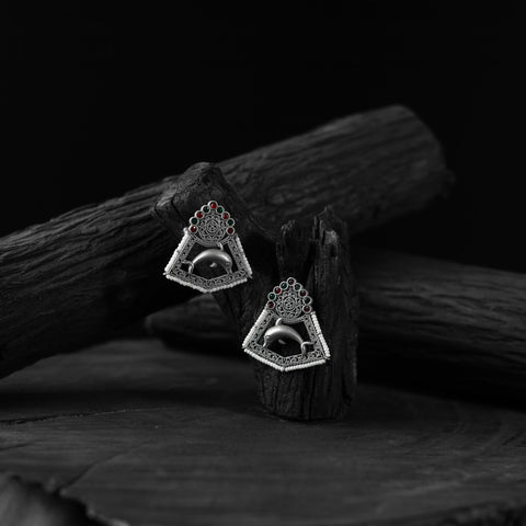 Multicolor - saanjh bela dolphin oxidised earrings