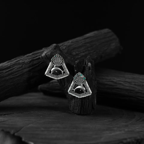 Multicolor - saanjh bela dolphin oxidised earrings