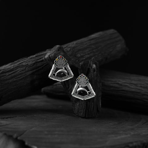Multicolor - saanjh bela dolphin oxidised earrings