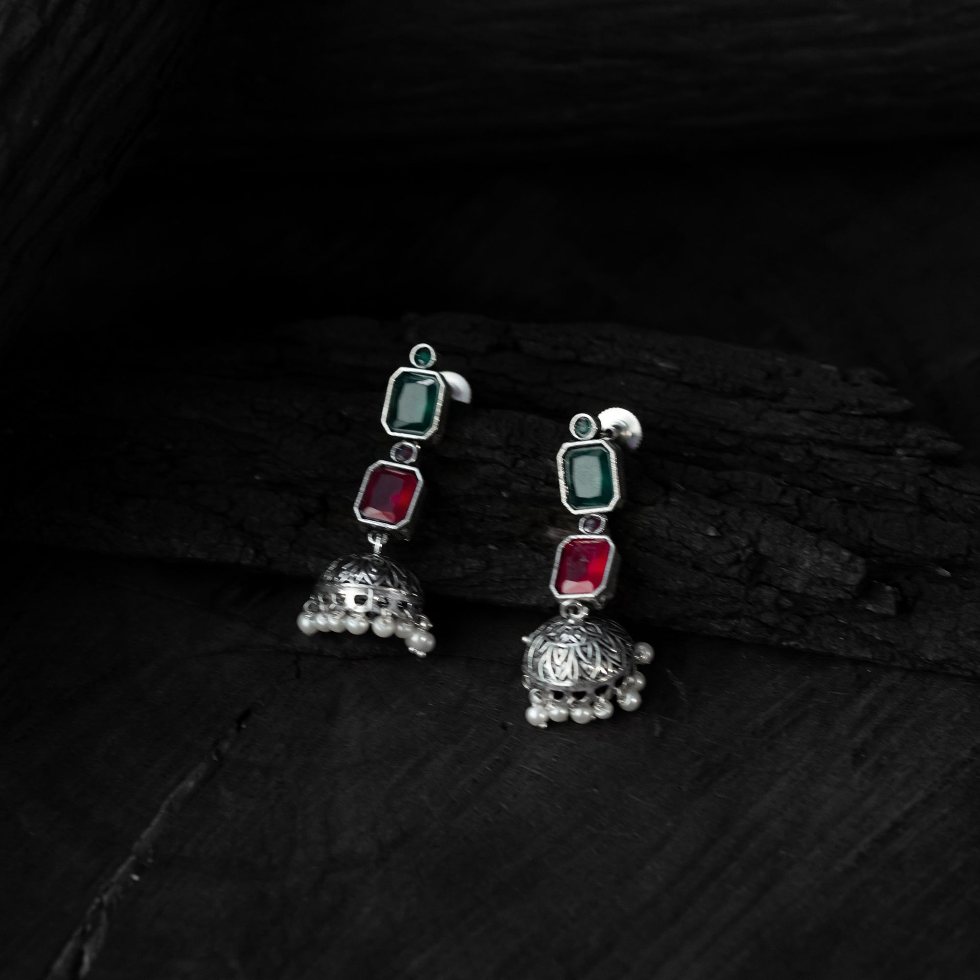 Multicolor - saanjh bela double layered oxidised necklace