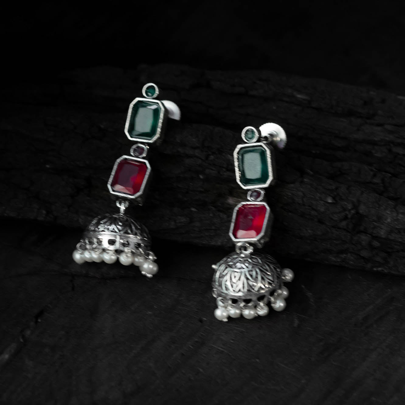 Multicolor - saanjh bela double layered oxidised necklace