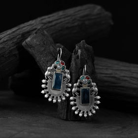 Multicolor - saanjh bela elephant flower oxidised earrings