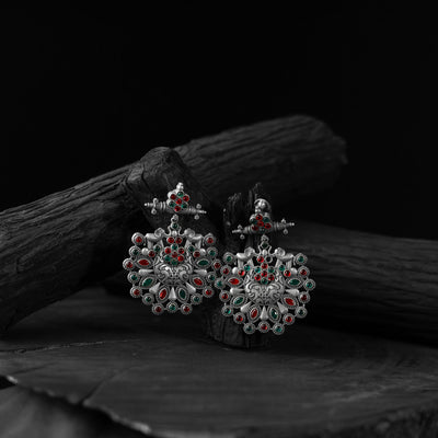 Multicolor - saanjh bela elephant oxidised earrings