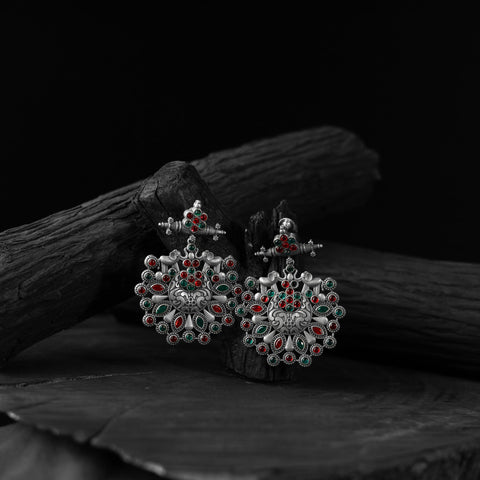 Multicolor - saanjh bela elephant oxidised earrings