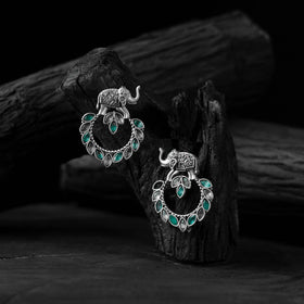 Multicolor - saanjh bela elephant oxidised earrings