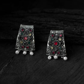 Multicolor - saanjh bela floral oxidised necklace set