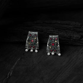 Multicolor - saanjh bela floral oxidised necklace set