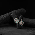 Multicolor - saanjh bela flower oxidised drop earrings