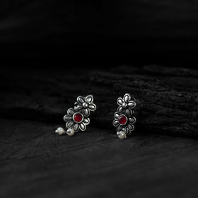 Multicolor - saanjh bela flower oxidised necklace set