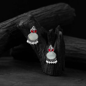 Multicolor - saanjh bela leaf motif oxidised earrings