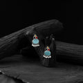 Multicolor - saanjh bela leaf motif oxidised earrings