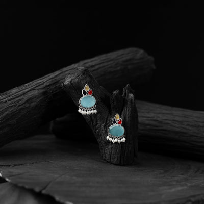 Multicolor - saanjh bela leaf motif oxidised earrings