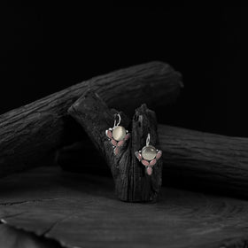 Multicolor - saanjh bela leaf oxidised drop earrings