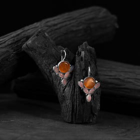 Multicolor - saanjh bela leaf oxidised drop earrings