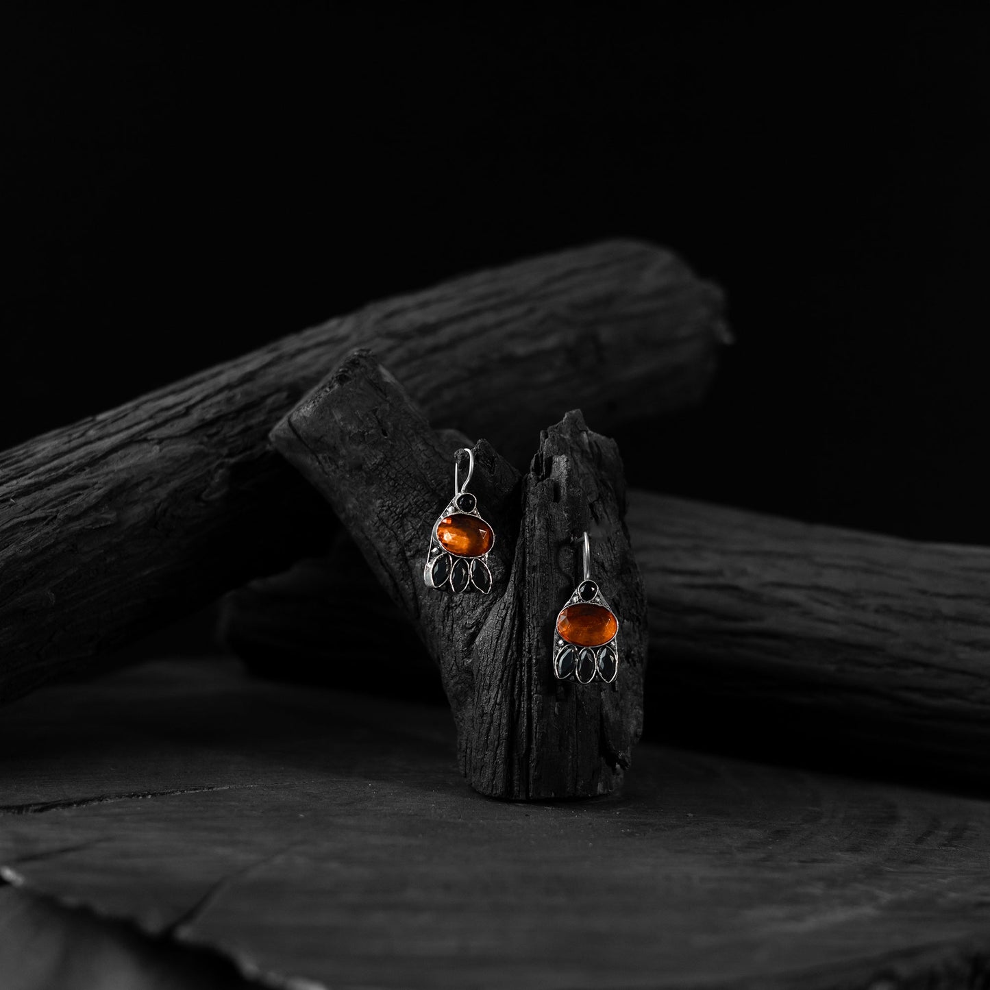 Multicolor - saanjh bela leaf oxidised drop earrings