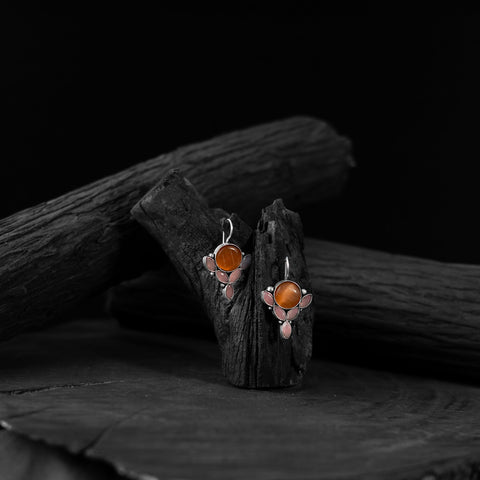 Multicolor - saanjh bela leaf oxidised drop earrings