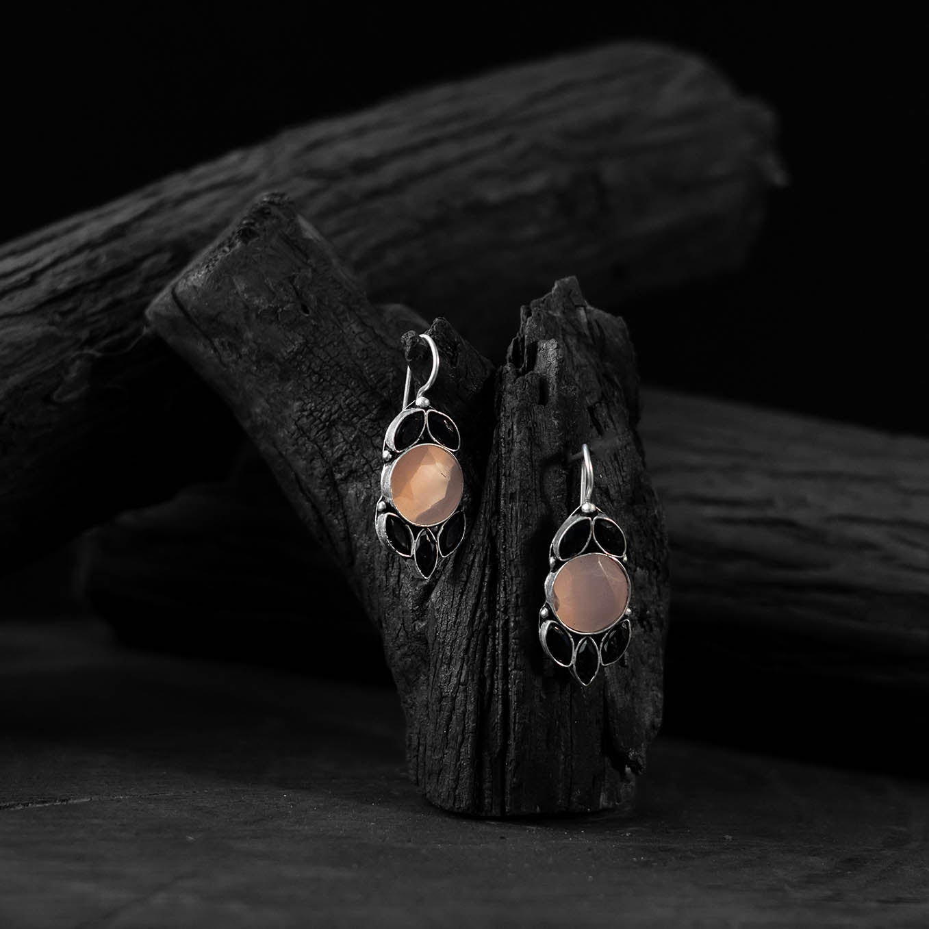 Multicolor - saanjh bela leaf oxidised drop earrings