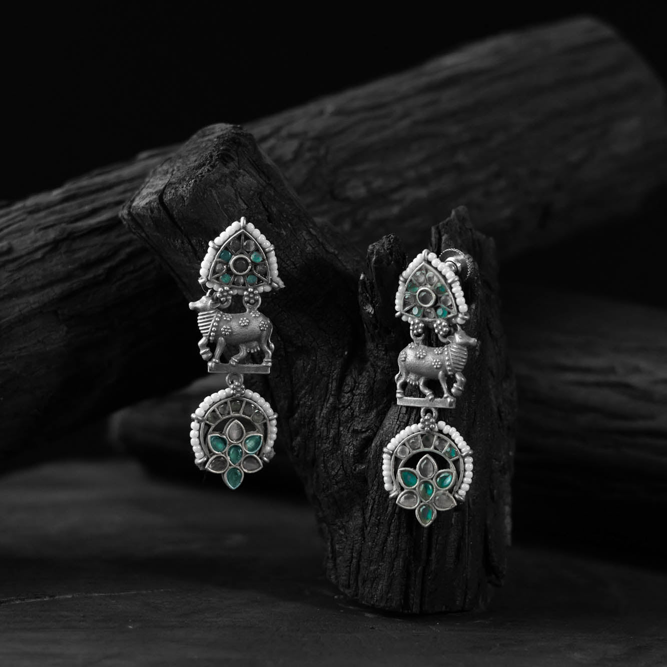 Multicolor - saanjh bela nandi oxidised earrings