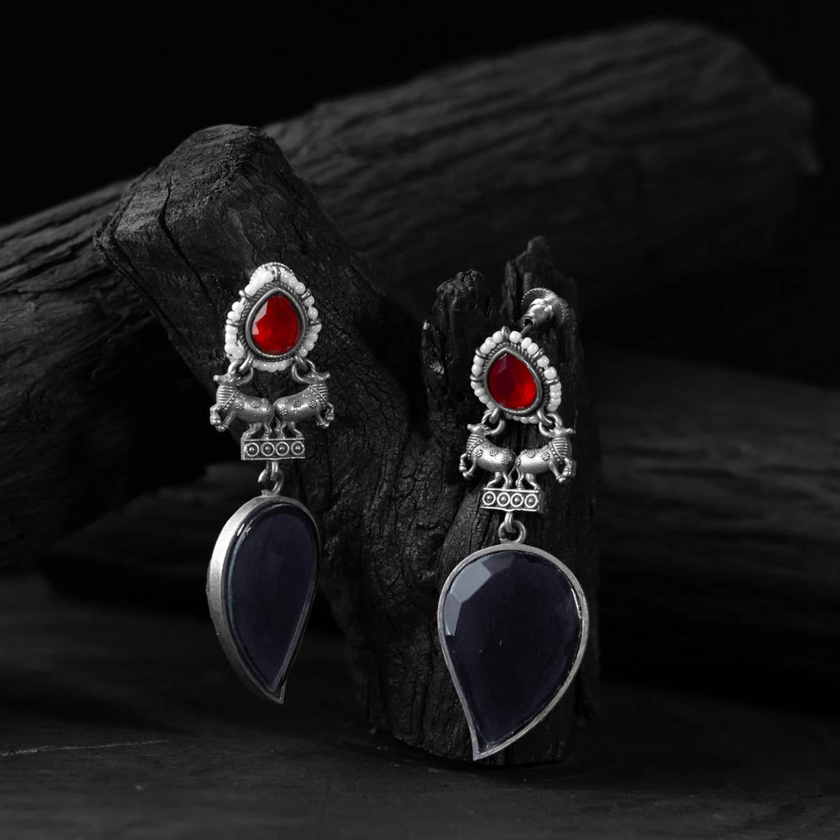 Multicolor - saanjh bela nandi oxidised earrings