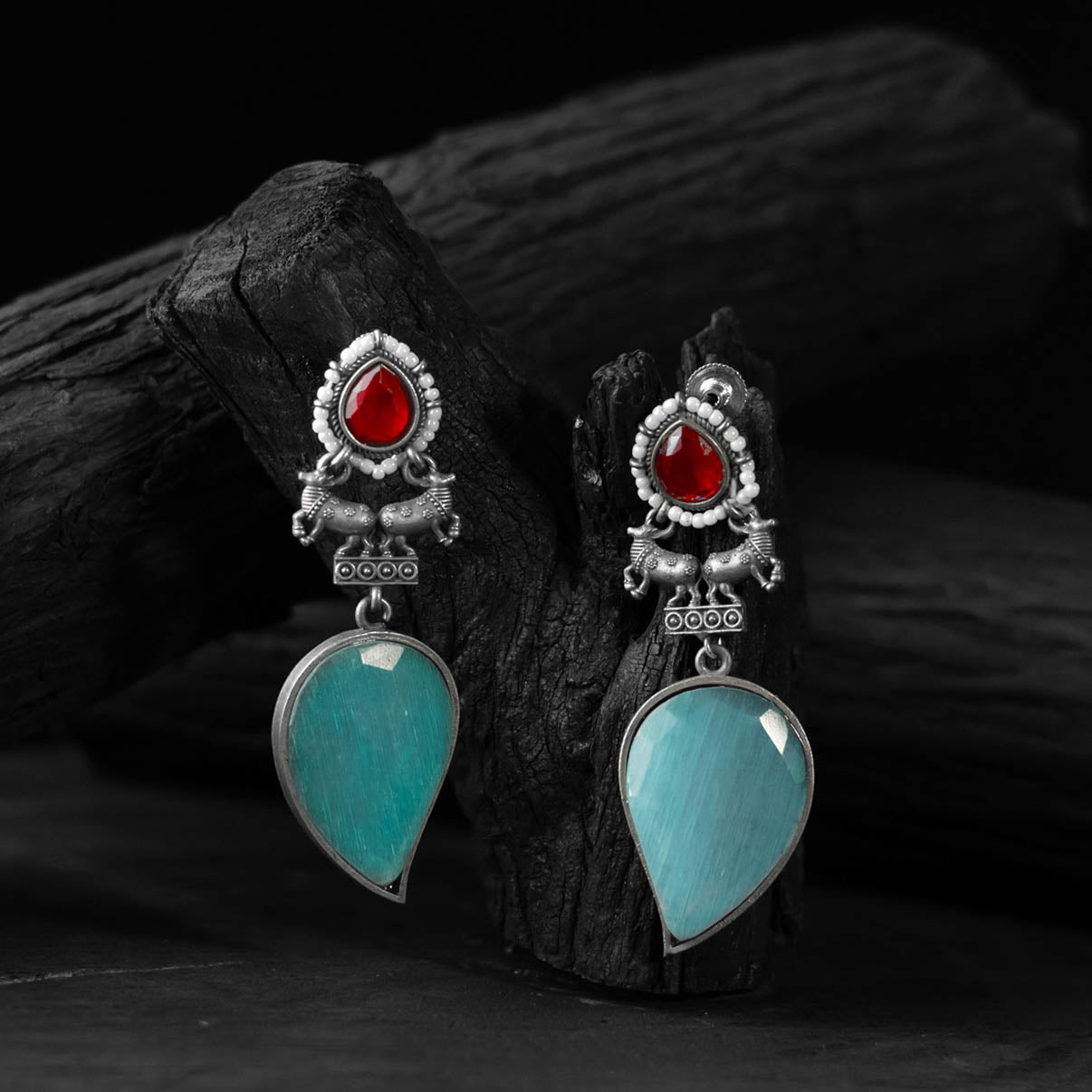 Multicolor - saanjh bela nandi oxidised earrings