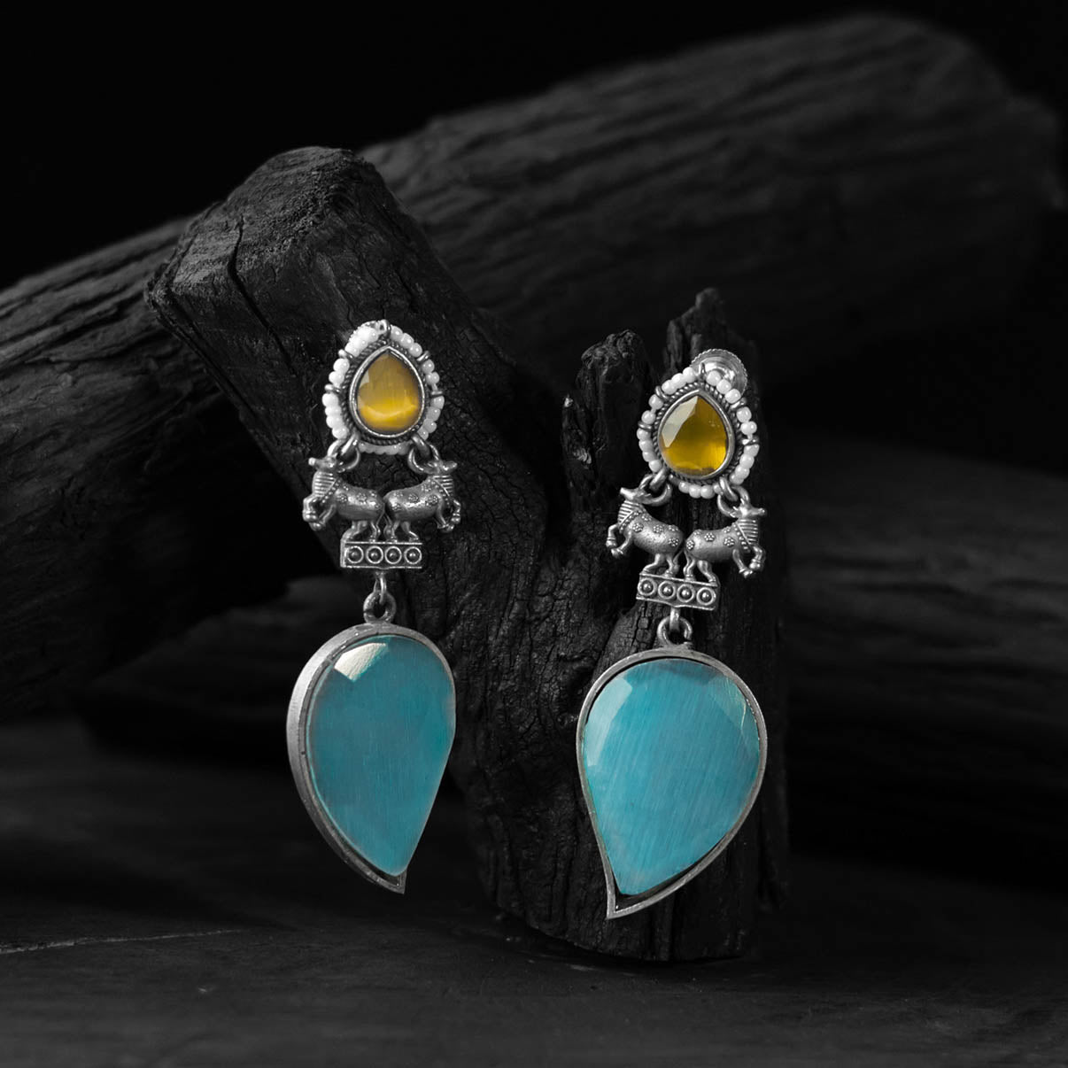 Multicolor - saanjh bela nandi oxidised earrings