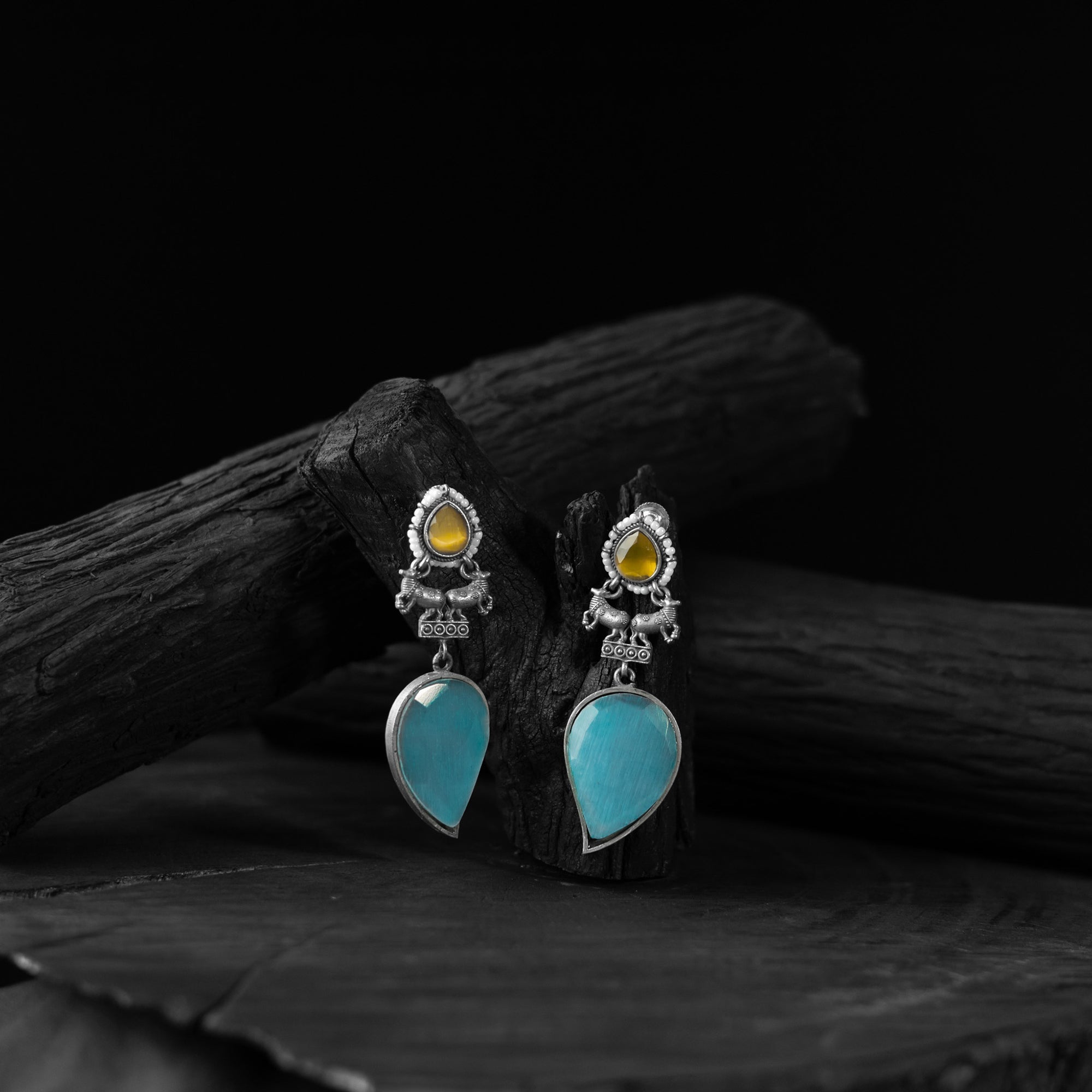 Multicolor - saanjh bela nandi oxidised earrings