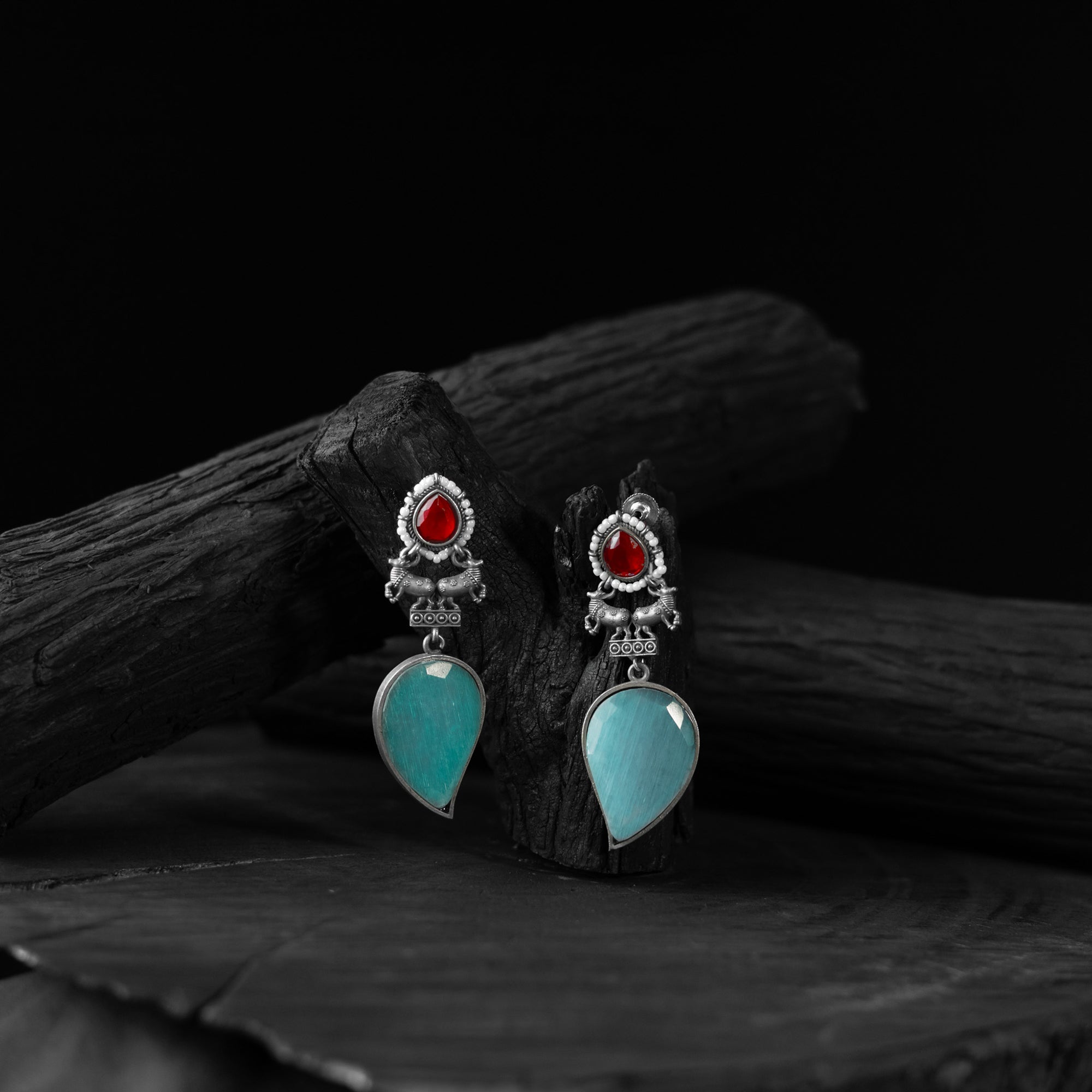 Multicolor - saanjh bela nandi oxidised earrings