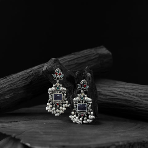 Multicolor - saanjh bela nandi oxidised earrings