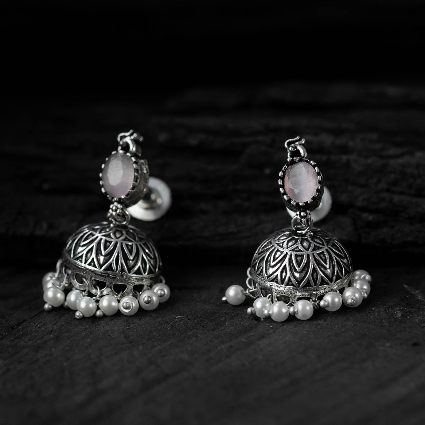 Multicolor - saanjh bela oval oxidised necklace set