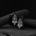 Multicolor - saanjh bela peacock pearls oxidised earrings