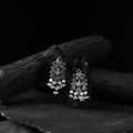 Multicolor - saanjh bela peacock pearls oxidised earrings